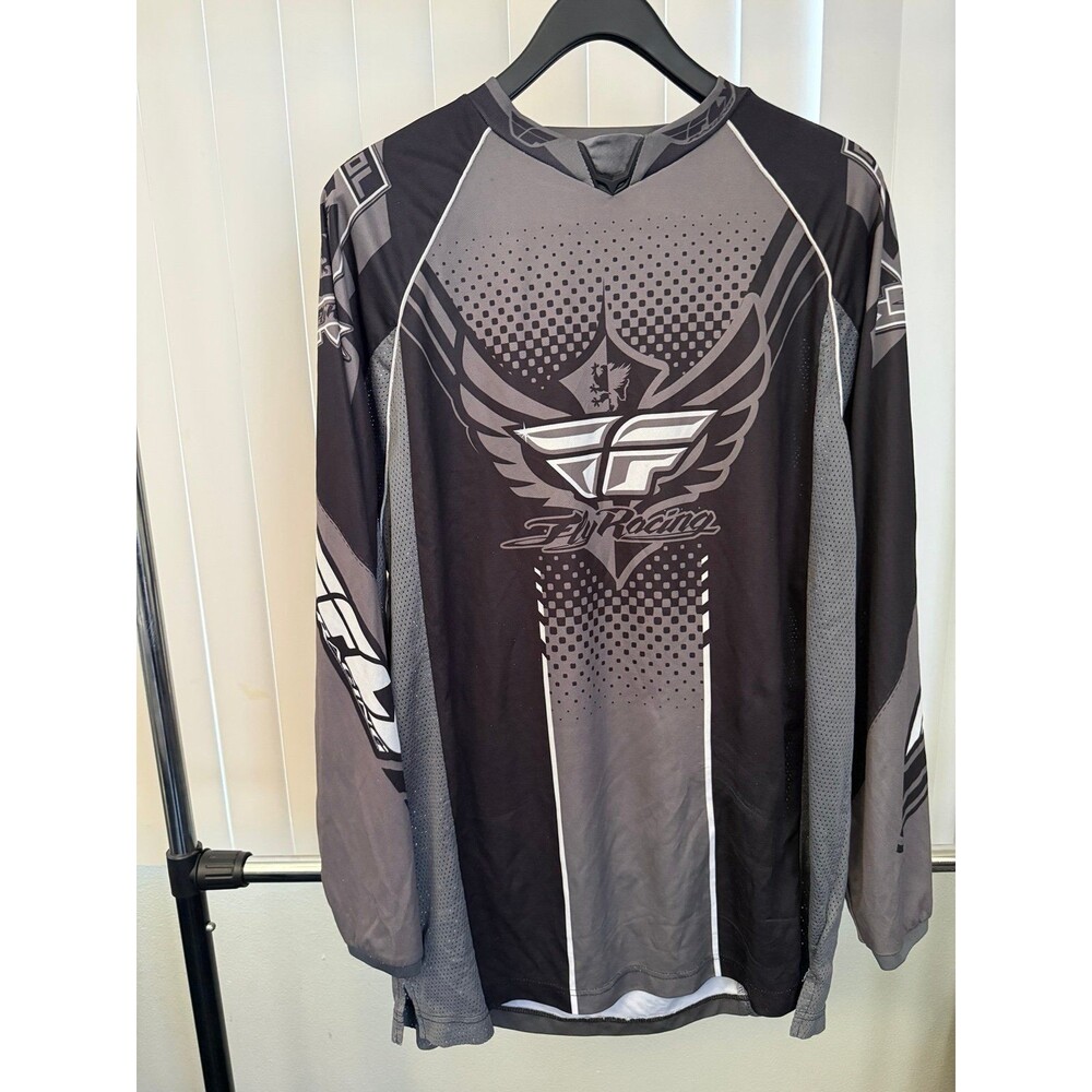 Men’s Fly Racing Patrol Motocross Racing Jersey Black/Gray Size 2XL *Read*